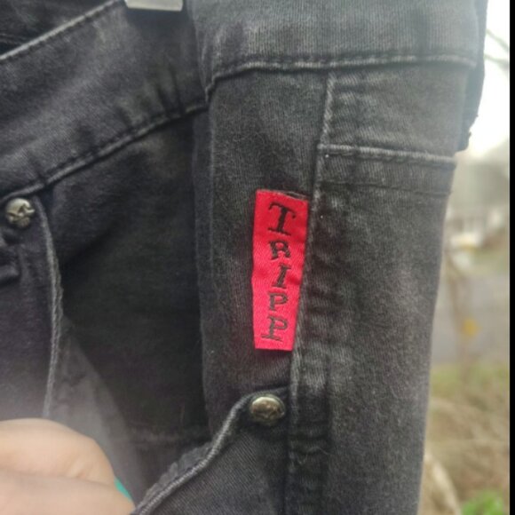 VINTAGE TRIPP Pants Jeans Size 18 PLUS SIZE fishnet Mall Goth emo scene kid - Picture 3 of 7